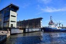 Gryfia floating dock modules launched in Szczecin build programme